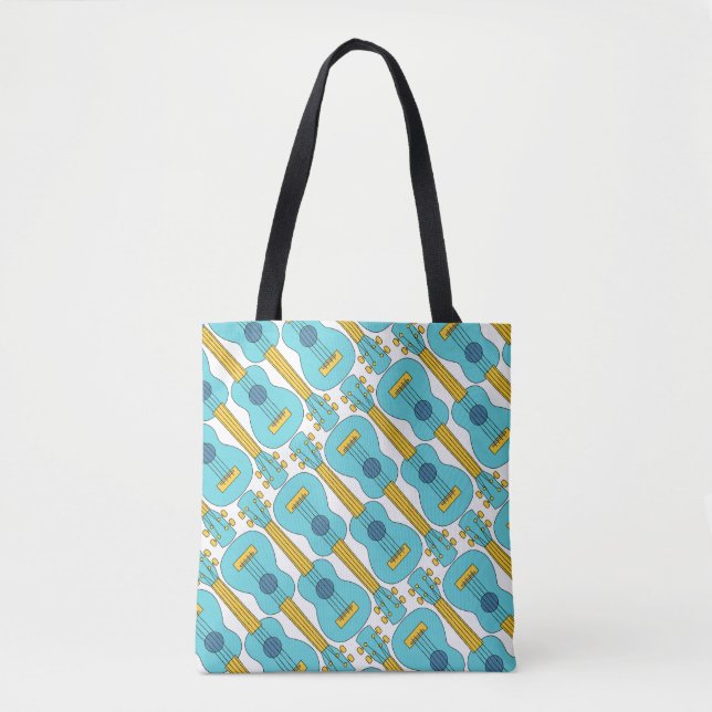 Bolsa Tote Padrão Vertical Ukulele (Frente)