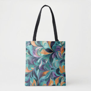 Bolsa Tote Padrão Vibrante de inspiração de Abstrato Paisley