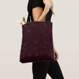Bolsa Tote Padrão Vinho de Amora