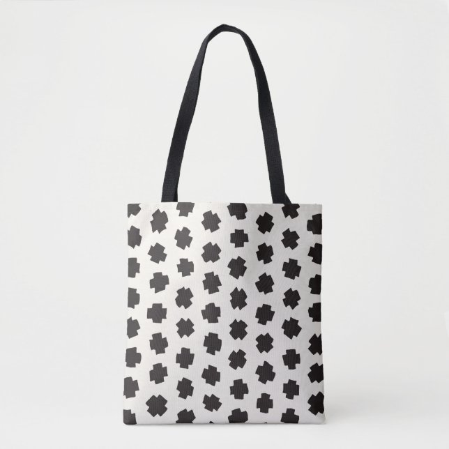 Bolsa Tote Padrão Vintage Invisível. Fundo abstrato com (Frente)