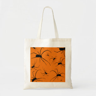 Bolsa Tote Padrões de Aranhas do Dia das Bruxas Laranja, Aran
