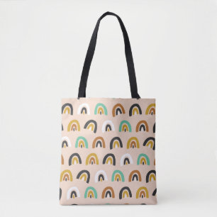 Bolsa Tote Padrões De Arco Orgânico Cuto Stripes Sem Costur