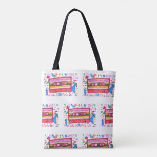 Bolsa Tote Padrões de Arte da Mixtape de Música Legal