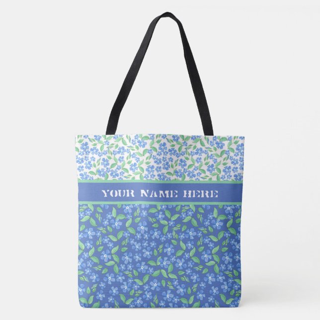 Bolsa Tote Padrões de Combinação Floral Ditsy (Frente)