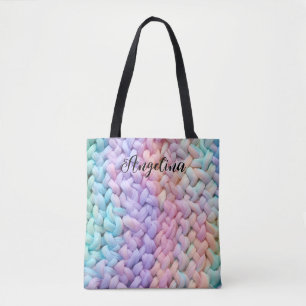 Bolsa Tote Padrões de Crochet de Pastel do Unicórnio Cute Per