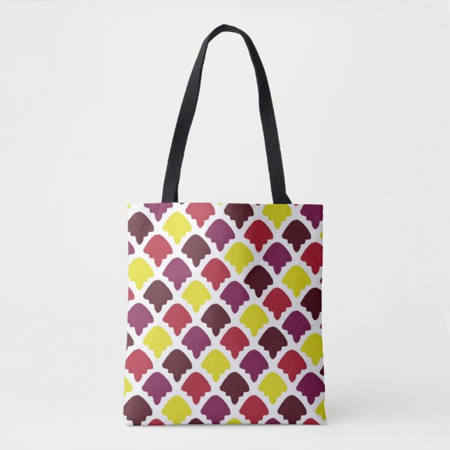 Bolsa Tote Padrões de design de formas fofas (Frente)