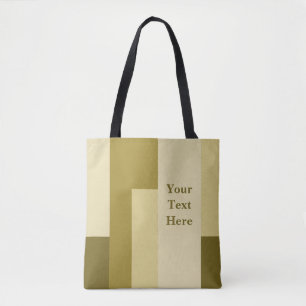 Bolsa Tote Padrões de retângulo em tom de terra abstrato