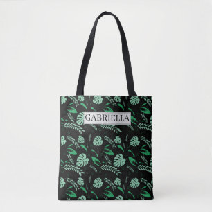 Bolsa Tote Padrões de Verão incolores - Nome personalizado