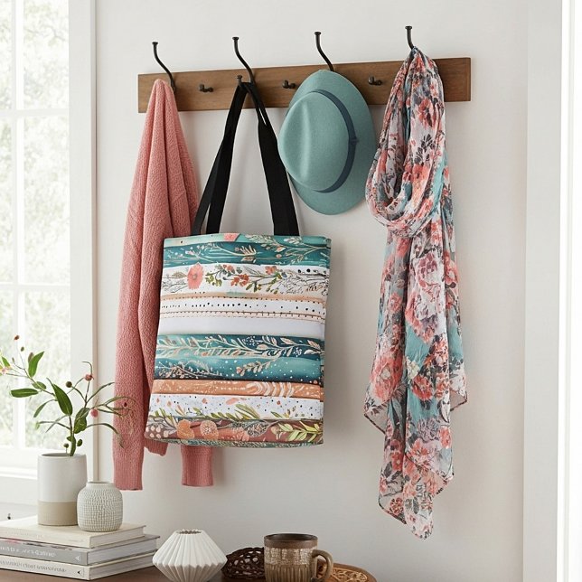 Bolsa Tote padrões mistos chiques (Criador carregado)