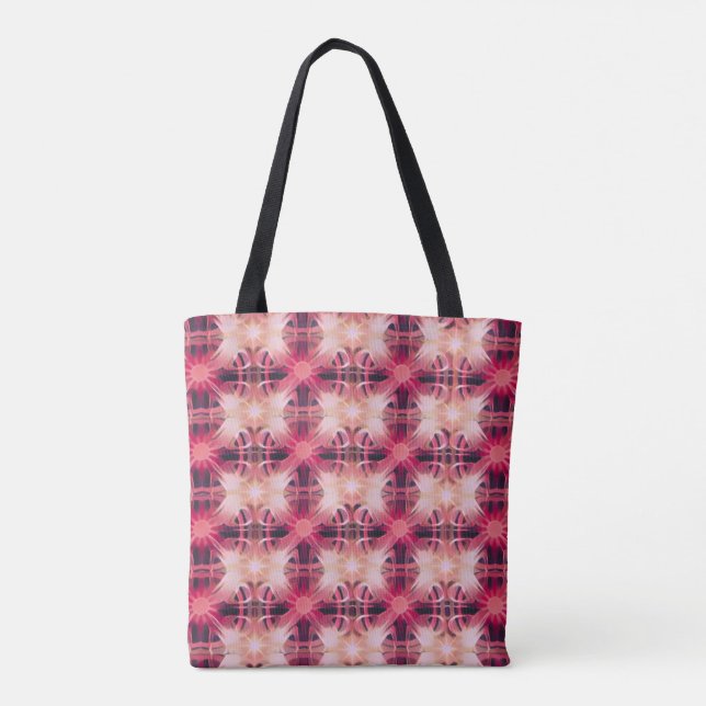 Bolsa Tote Padrões rosa de luz (Verso)