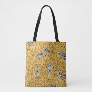 Bolsa Tote Padrões Sem Costura De Zebra desenhar Mão Com Ba