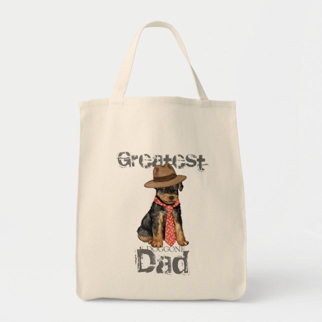 Bolsa Tote Pai Airedale (Frente)
