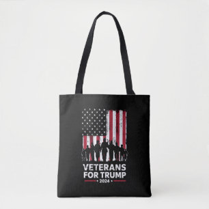 Bolsa Tote Pai Avô Veteranos Para Trump 2024 Bandeira America