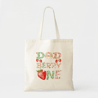 Bolsa Tote Pai da Berry Sweet One 1º Aniversário Morango
