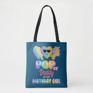 Bolsa Tote Pai Da Festa De Pop De Aniversário Engraçado
