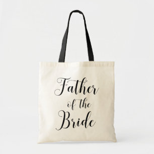 Bolsa Tote Pai da noiva. Saco de casamento preto e branco