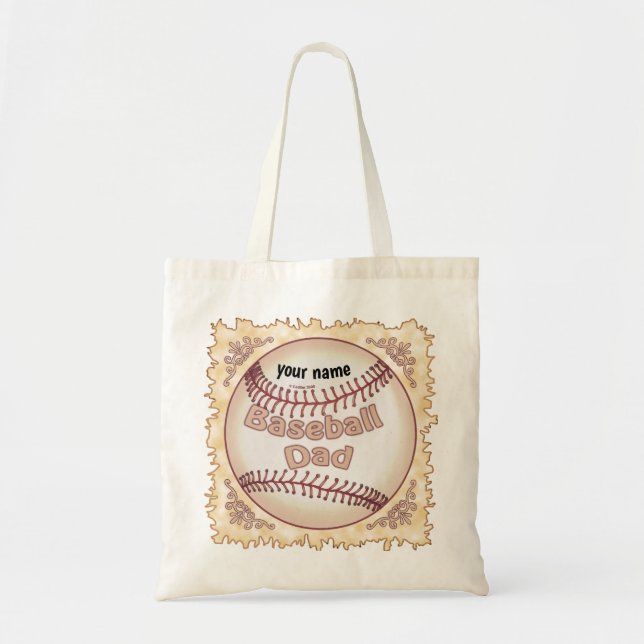 Bolsa Tote Pai de beisebol (Frente)