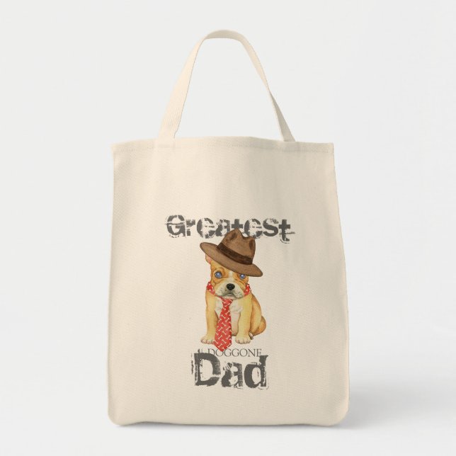 Bolsa Tote Pai de Buldogue Francês (Frente)