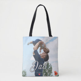 Bolsa Tote Pai Estabeleceu Roteiro Divertido Foto Coração Pre