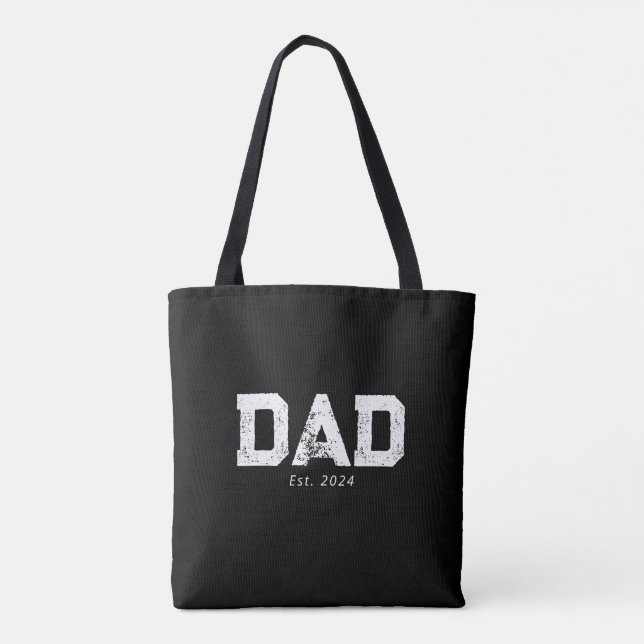 Bolsa Tote Pai Estabelecido Novo Presente de Pai (Verso)