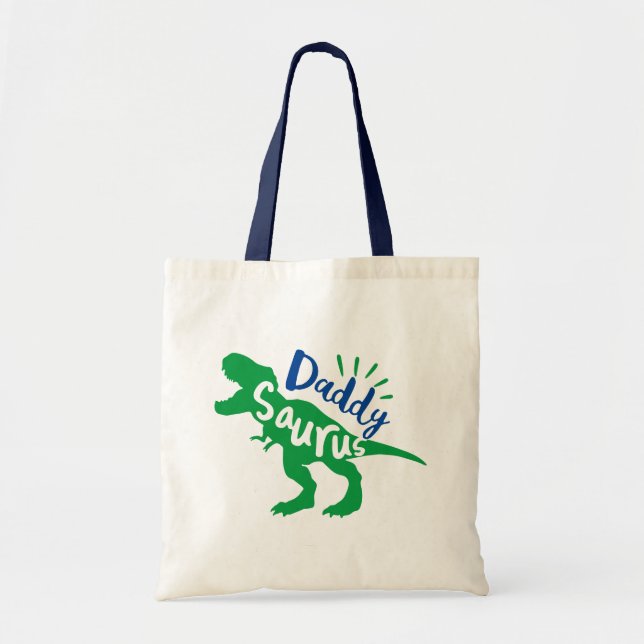 Bolsa Tote Pai Saurus T-Rex Silhouette (Frente)
