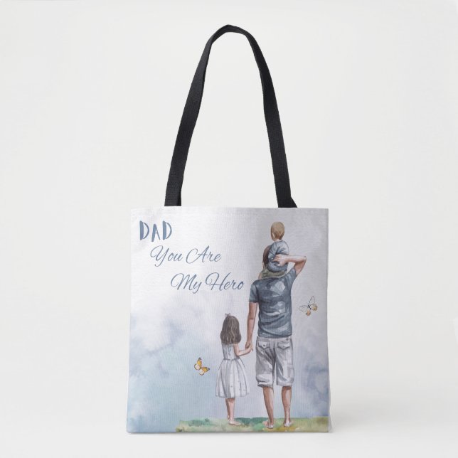 Bolsa Tote Pai, Você É Meu Herói (Frente)