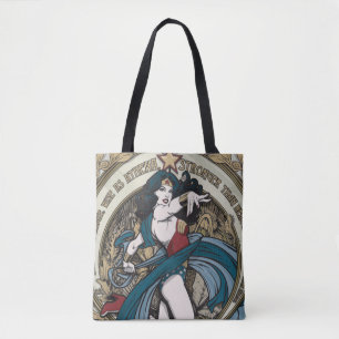 Bolsa Tote Painel de Arte Nouveau para Mulher Maravilha