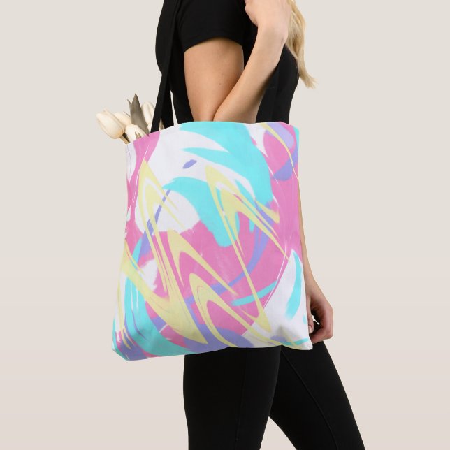 Bolsa Tote Paint Splatter Abstrato Art (Close Up)