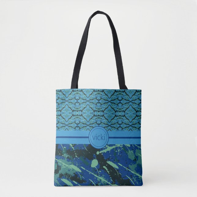 Bolsa Tote Paint Splatter Twist Monograma (Frente)