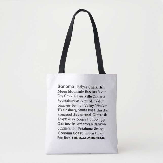 Bolsa Tote País do Vinho Sonoma (Frente)