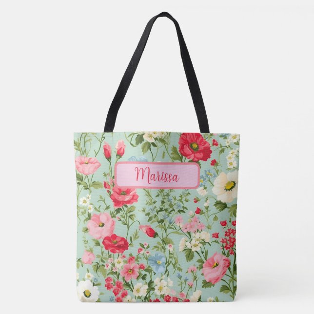 Bolsa Tote País Selvagem Inglês Elegante Personalizado (Frente)