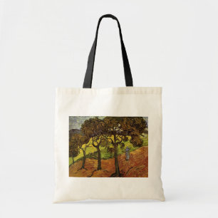 Bolsa Tote Paisagem, árvores e figuras de Vincent van Gogh