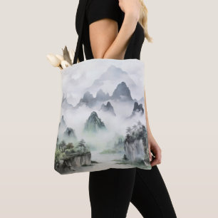 Bolsa Tote Paisagem Asiática