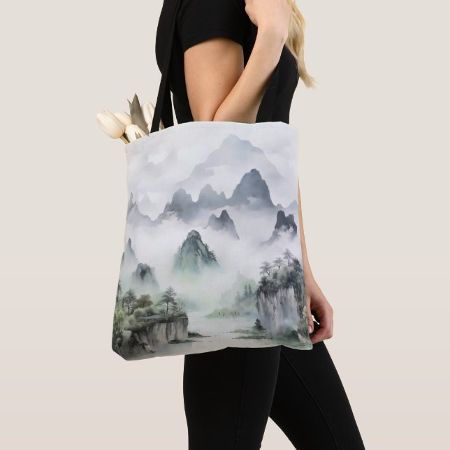 Bolsa Tote Paisagem Asiática (Close Up)