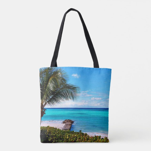 Bolsa Tote paisagem Caribe (Verso)