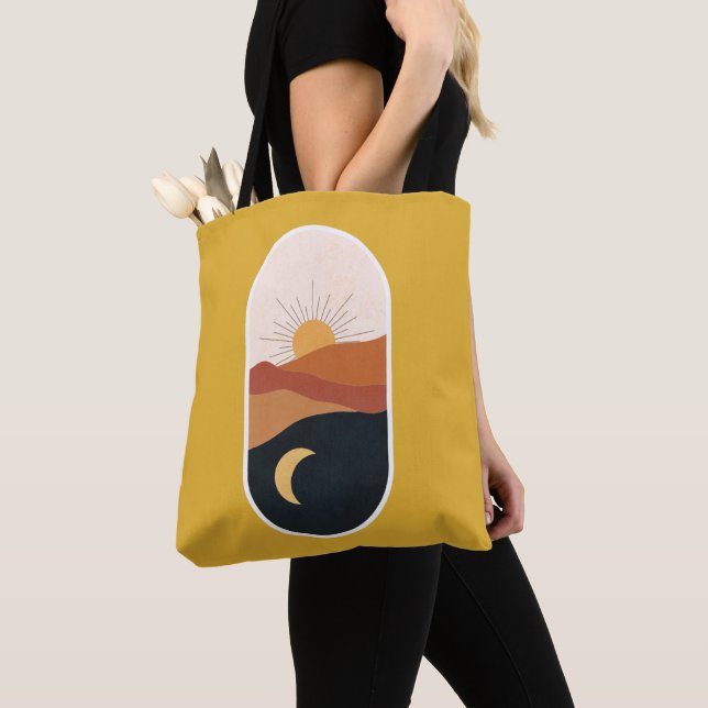 Bolsa Tote Paisagem celestial, amarelo sunshine (Close Up)