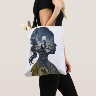 Bolsa Tote Paisagem: Chinês Inspiracional Pastel Moderno