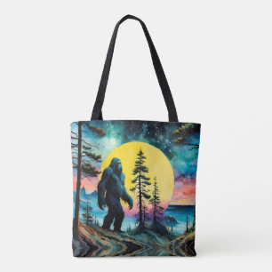 Bolsa Tote Paisagem Colorida do Sasquatch ao Esmagar-se