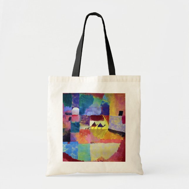 Bolsa Tote Paisagem com Camelos, Paul Klee (Frente)
