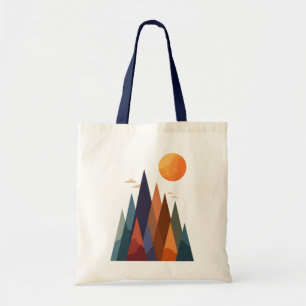 Bolsa Tote Paisagem com Montanhas e Sol