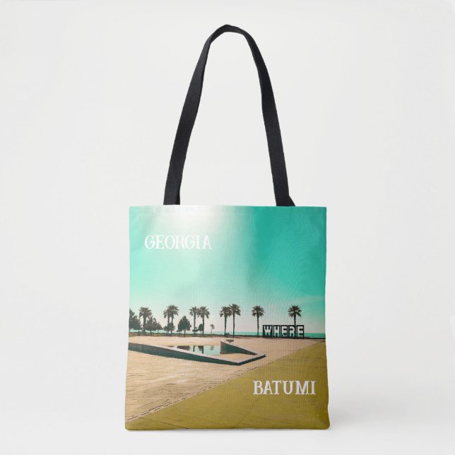 Bolsa Tote Paisagem da Arquitetura do Batumi Georgia (Frente)