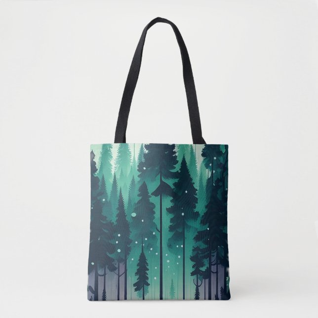 Bolsa Tote Paisagem da Floresta Pinha (Frente)