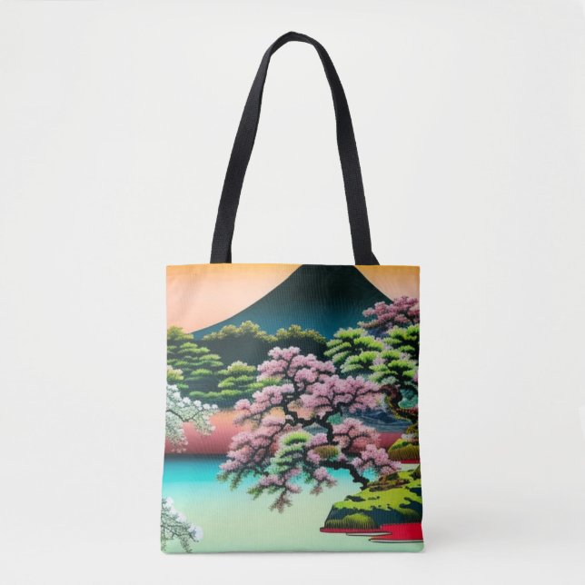 Bolsa Tote Paisagem de arbustos asiáticos (Frente)