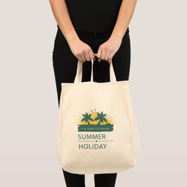 Bolsa Tote Paisagem de Férias de Verão (Frente (produto))