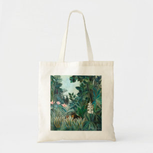 Bolsa Tote Paisagem de Henri Rousseau com Ga Botânica Macaco