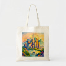 Paisagem de Hong Kong em Aquarela | Gif de Viagem