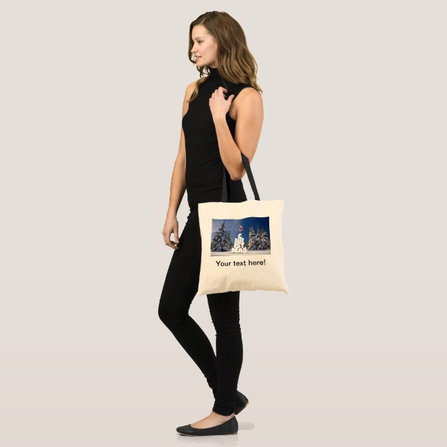 Bolsa Tote Paisagem de inverno de Natal (Frente (modelo))