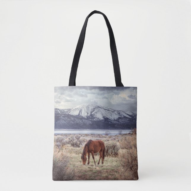Bolsa Tote Paisagem de inverno de Nevada. (Frente)