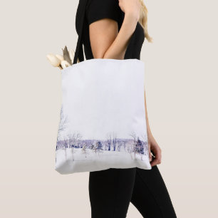 Bolsa Tote Paisagem de inverno de neve