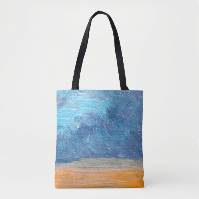 Bolsa Tote Paisagem de pinturas de petróleo. Abstrato de arte (Frente)
